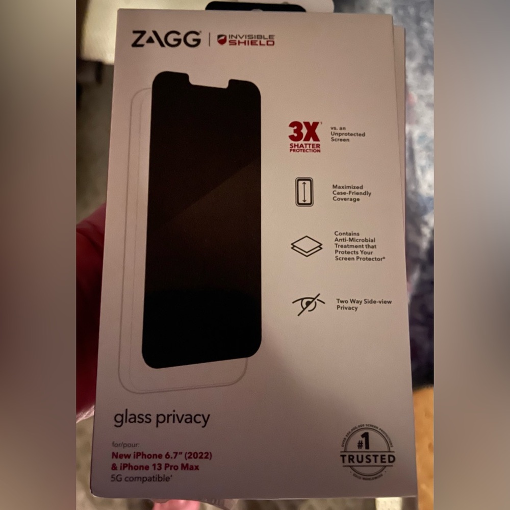 Zagg invisible shield glass screen protector - iPhone 12 Pro Max